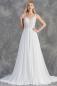 Preview: A-Linien-Brautkleid aus Chiffon mit perlenbesetztem Oberteil ivory/Haut